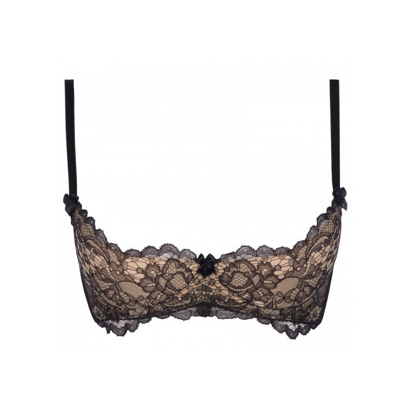 Lingerie Fine Soutien Gorge Redresse Seins En Dentelle Noire