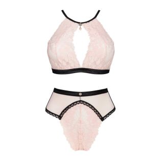 Ensemble de lingerie 2 pièces dentelle rose