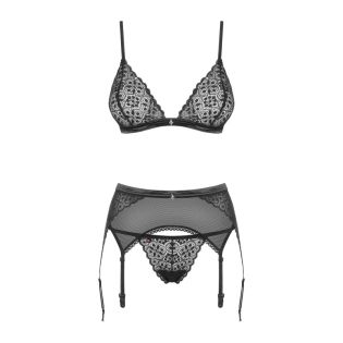 Ensemble porte-jarretelles sexy noir