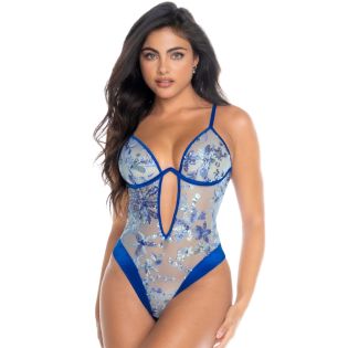 Body string floral bleu